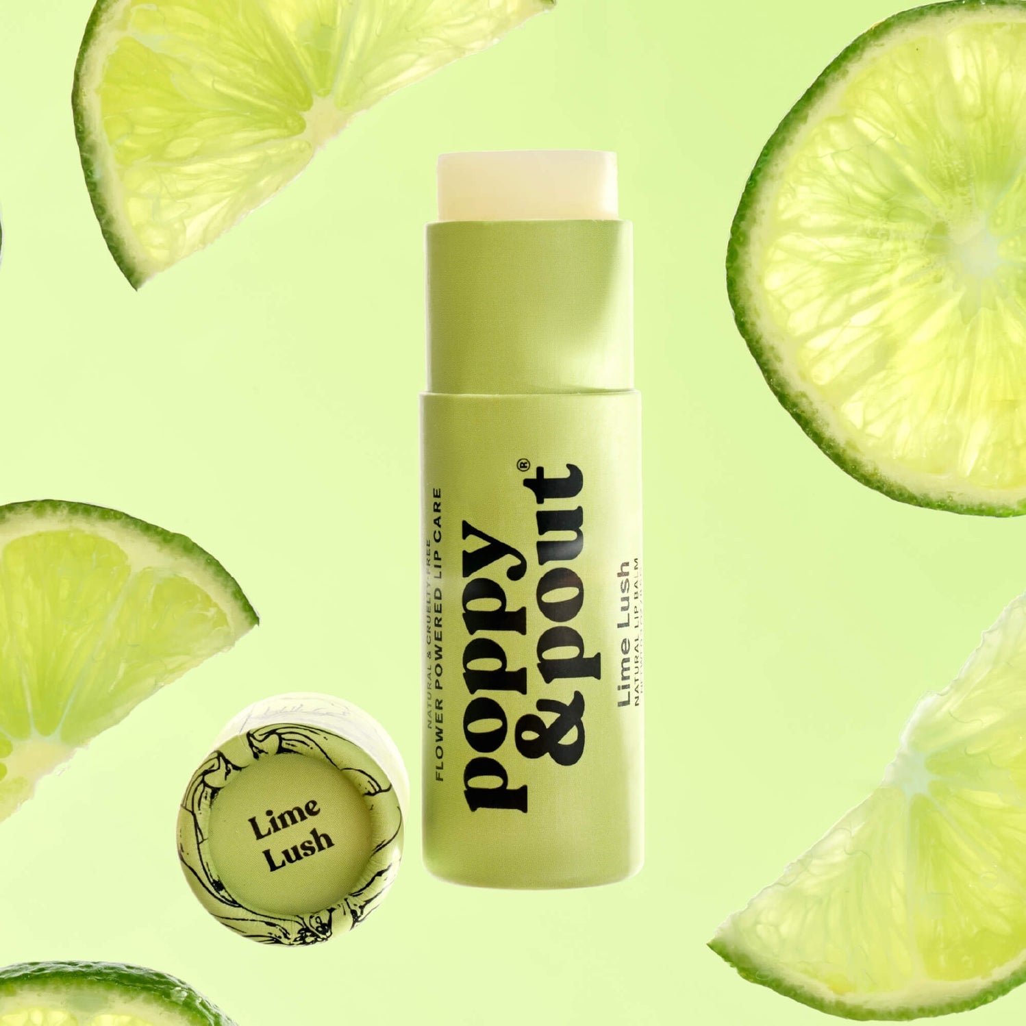 Fresh lime and sparkling citrus notes create a flavor that's crisp, juicy, and wonderfully refreshing. Lime Lush is bright, energetic, and perfect for citrus lovers.

Made with 100% natural ingredients, this lip balm is hand-poured in the USA and packaged in our eco-friendly recyclable cardboard tube. It's cruelty-free, Leaping Bunny certified, and crafted to keep lips soft, smooth, and nourished.