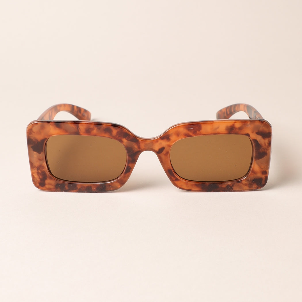 Women's Bold Rectangular Sunglasses - 12 Color Choices