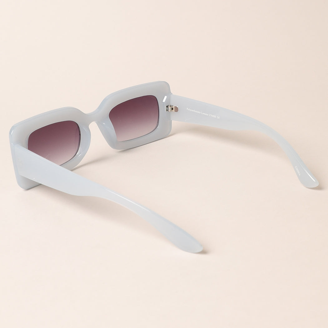 Women's Bold Rectangular Sunglasses - 12 Color Choices