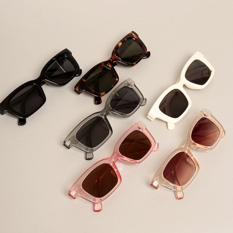 Women's Rectangular Sunglasses - 12 Color Choices