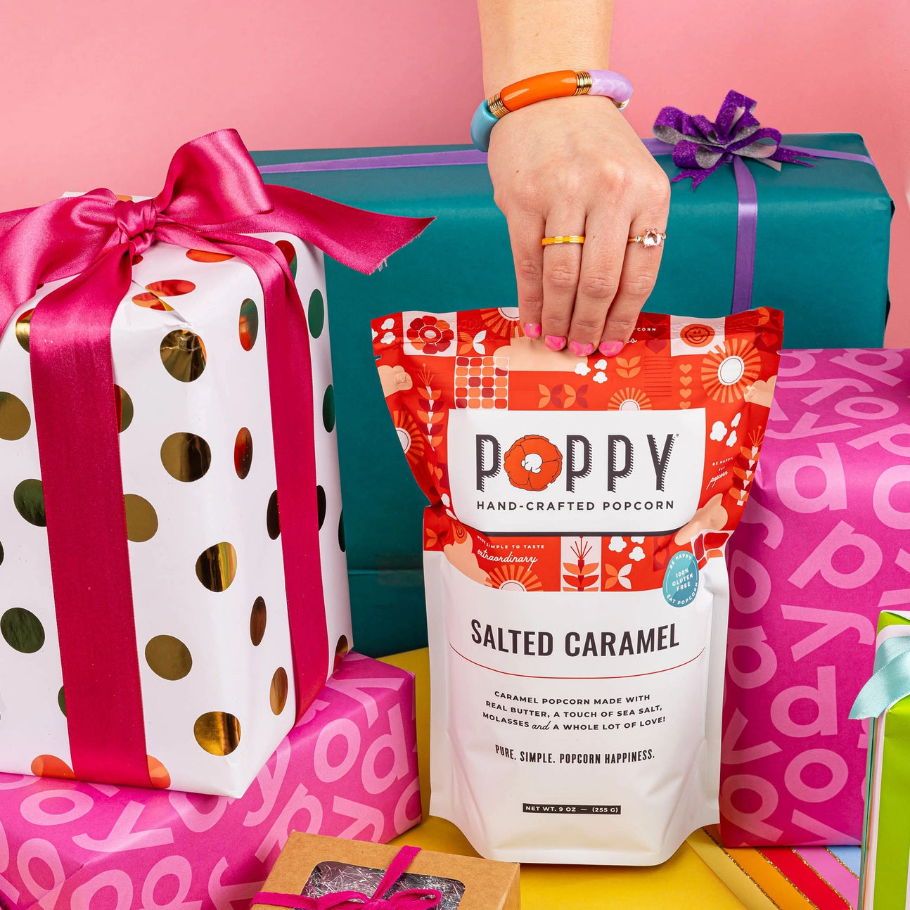 Our signature Salted Caramel popcorn is handcrafted in small batches with real butter, rich molasses, and a touch of Celtic Sea Salt® for the perfect balance of sweet and savory. This best-selling flavor is a fan favorite and a staple for gourmet snacking year-round.