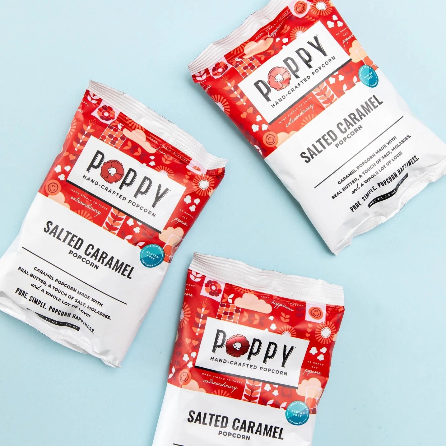 Simply the best Sweet and savory Salted Caramel popcorn now in a smaller, snackable size. This best-selling flavor is a favorite for a reason! Handmade with real butter, a touch of Celtic Sea Salt®, and molasses, it’s gluten-free, non-GMO, and packed in a convenient grab and go snack bag.