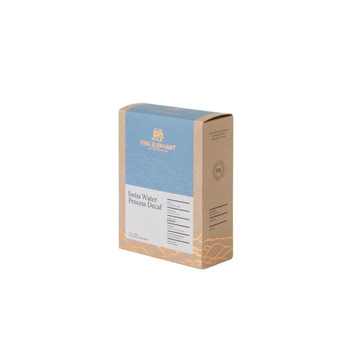 Decaf that's not disappointing! Our fair trade and organic beans are decaffeinated naturally using the Swiss Water Process method — without the use of chemicals. Tasting notes are pecan &amp; brown sugar. Small batch whole bean artisan decaffeinated coffee from a Park City specialty coffee roaster.