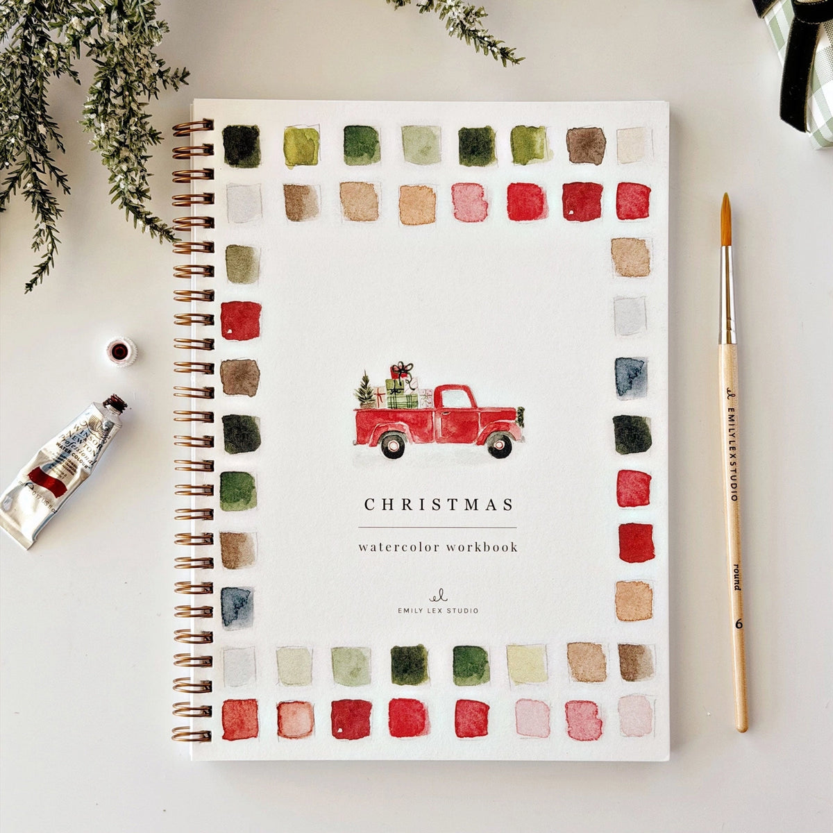 A page to paint while the tree lights sparkle and a favorite Christmas movie plays in the background, the kind of quiet you don't get much of in December.
The idea for the Watercolor Workbooks started with kids in mind: simple outlined sketches they could paint with watercolors just like with crayons in a coloring book. What was surprising was how many grown-ups took to the books, too. Grandmothers painting with grandkids, girlfriends gathering together, first-time artists.