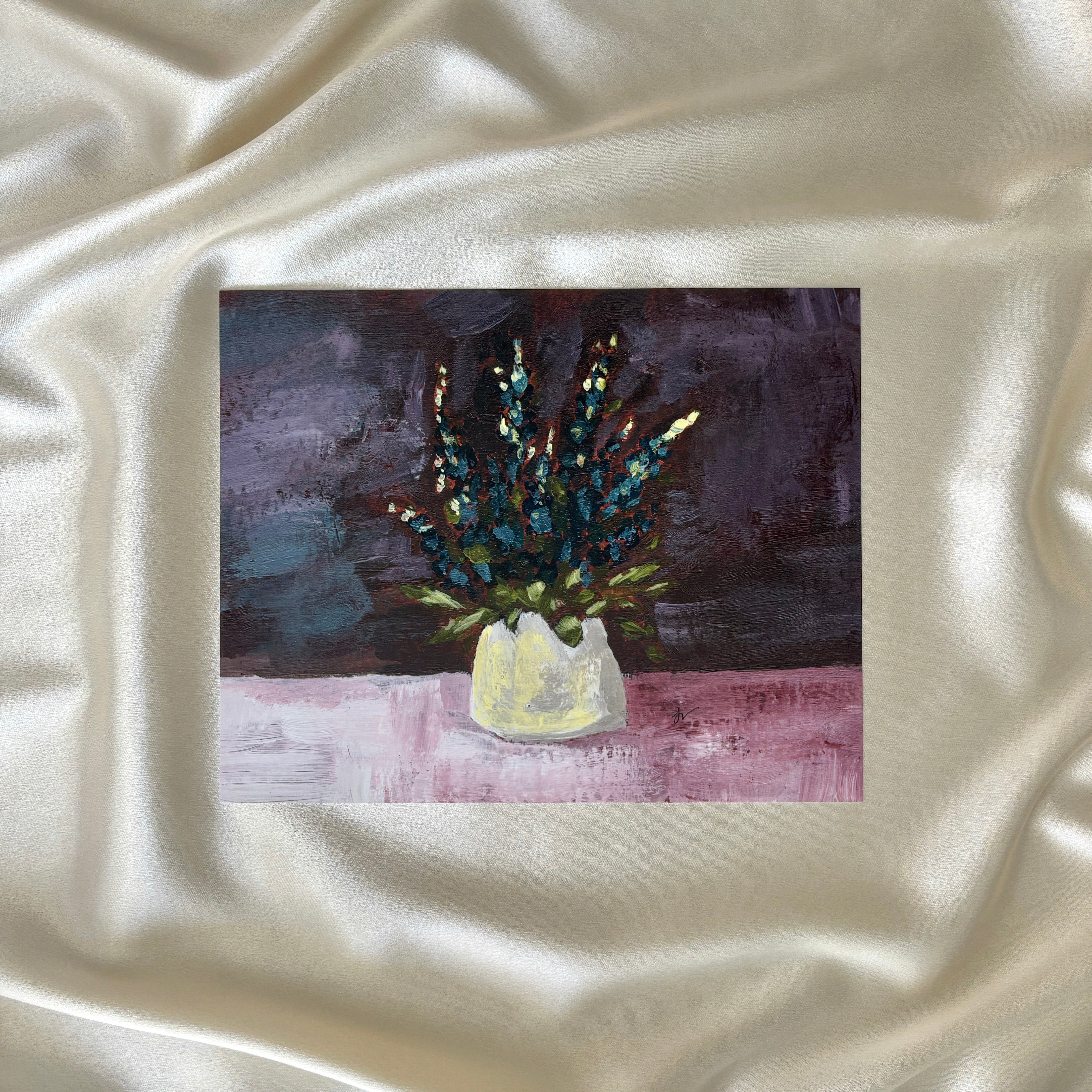 "A Vase of Blue" Print