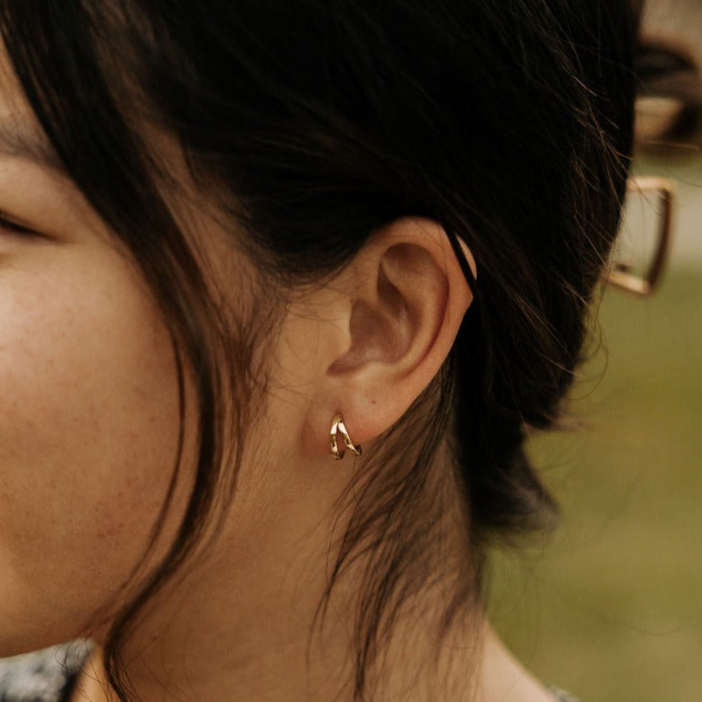Sadie Double Band Hoops  - Mauve Jewelry Co.