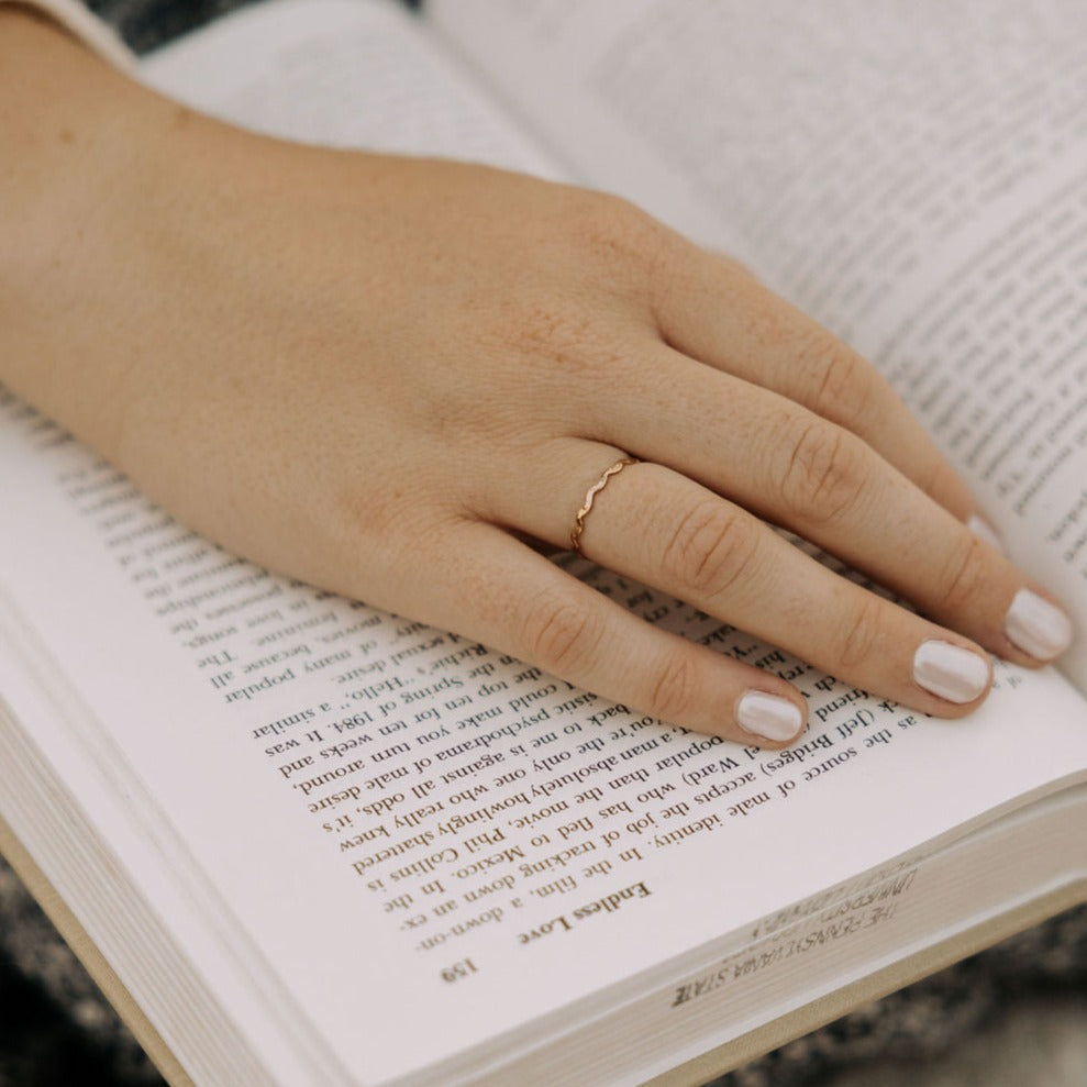 Stevie Gold Filled Wave Ring - Mauve Jewelry Co.