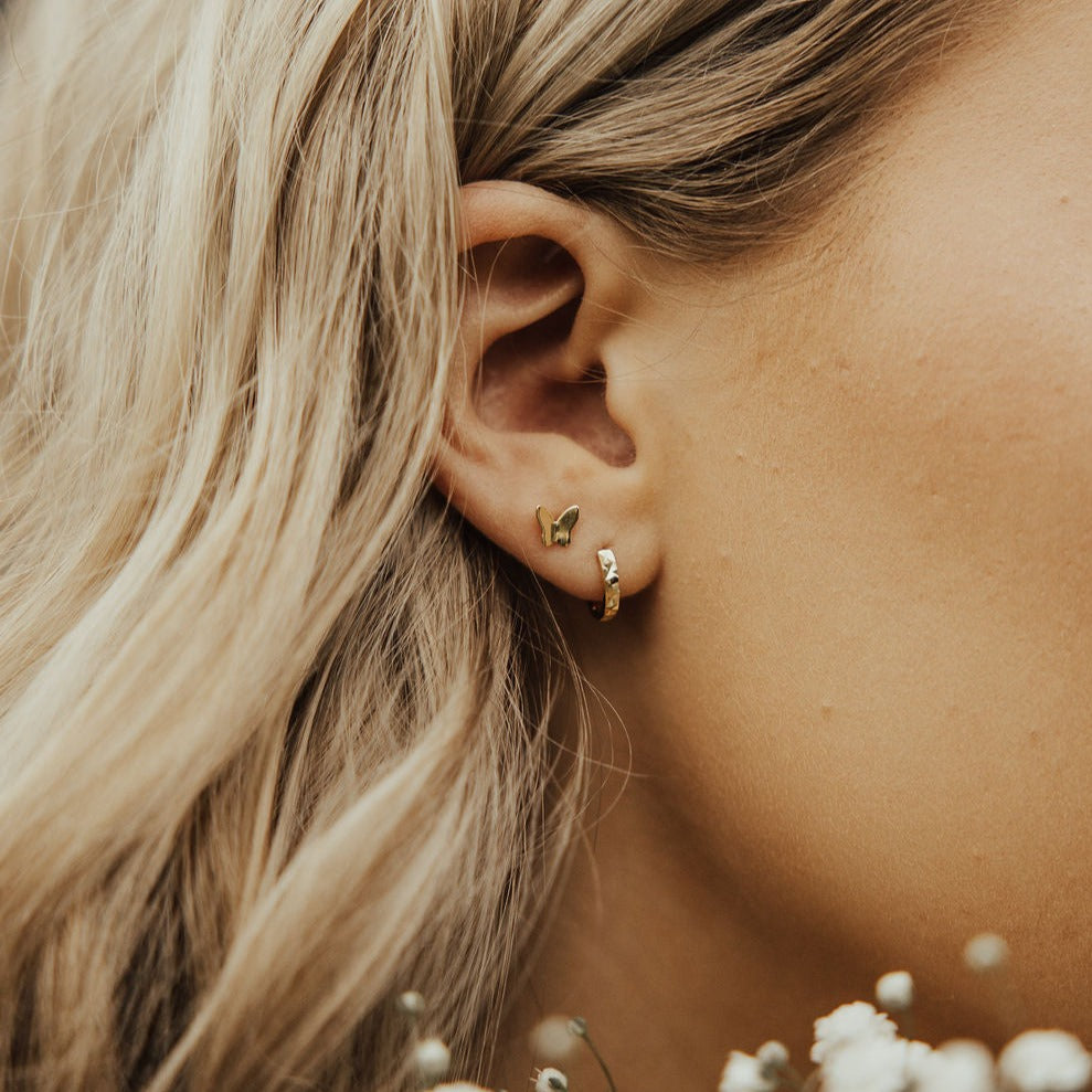 Sydney Hammered Hoops  - Mauve Jewelry Co.