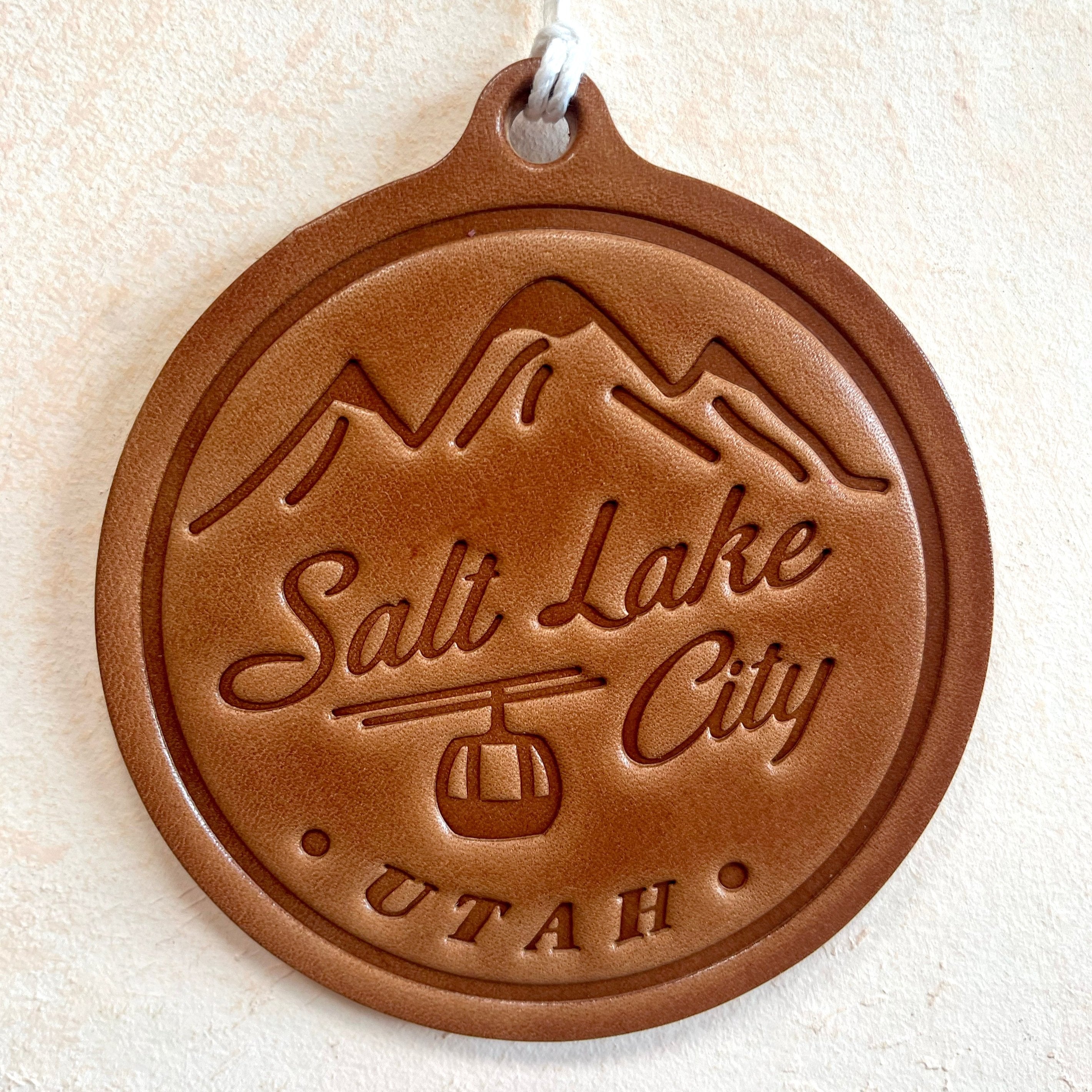 Salt Lake City Leather Ornament