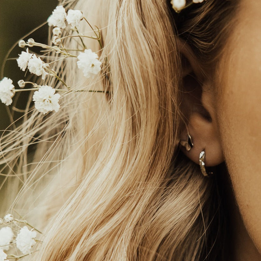 Sydney Hammered Hoops  - Mauve Jewelry Co.