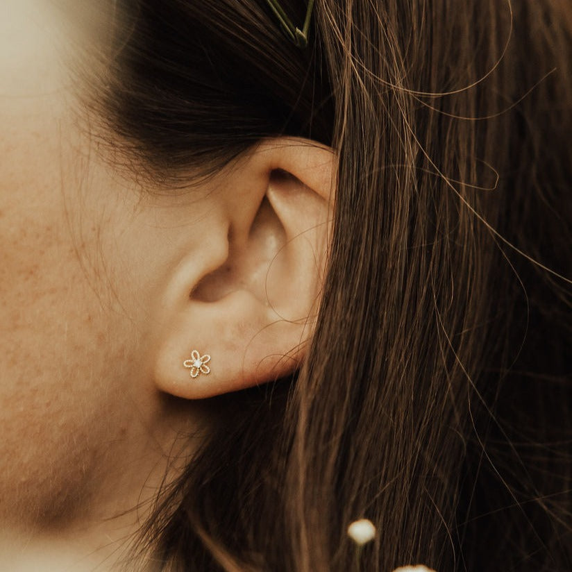 Flower Mini Studs - Mauve Jewelry Co.