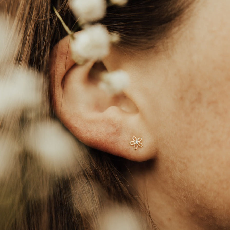 Flower Mini Studs - Mauve Jewelry Co.