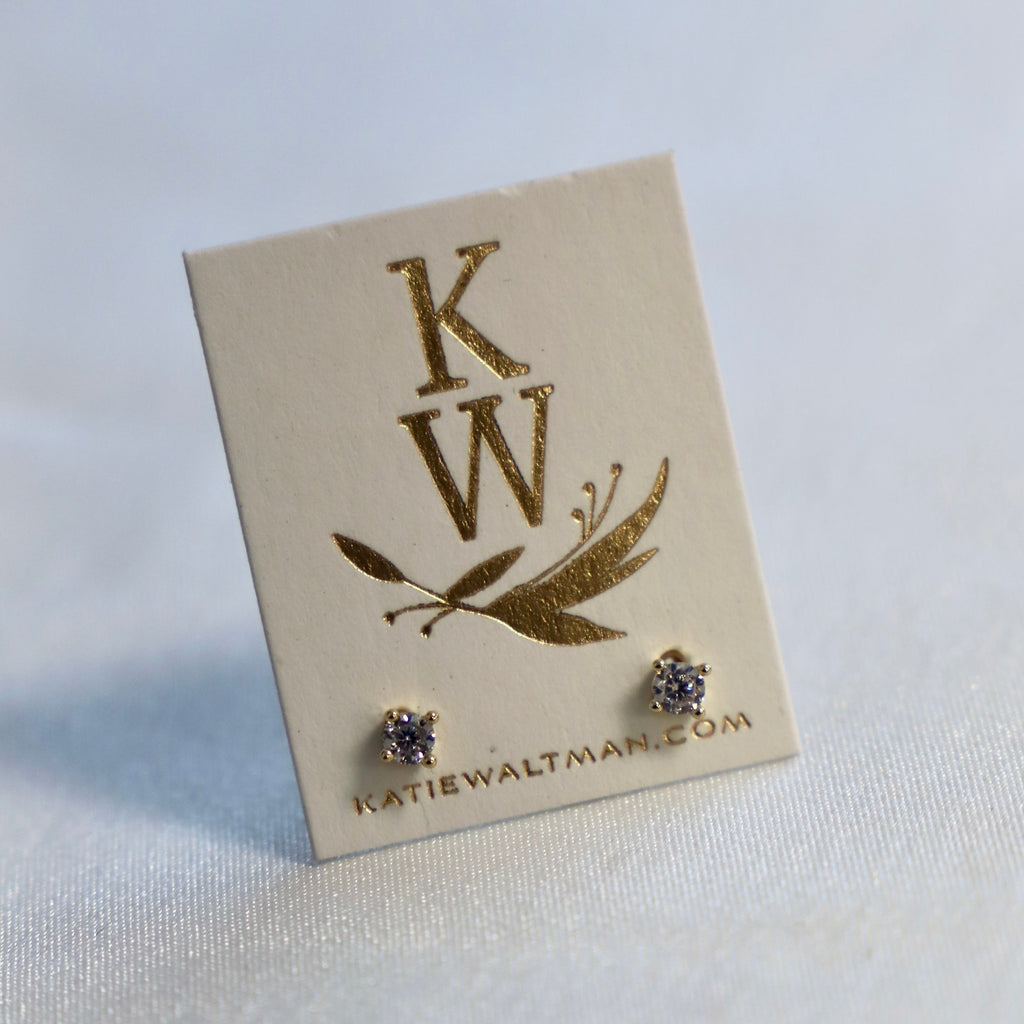 Our miniature round CZ studs add the perfect amount of shine to any earring stack.