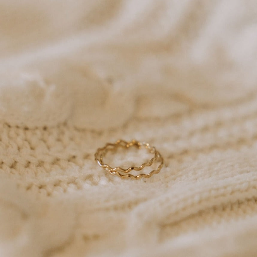 Stevie Gold Filled Wave Ring - Mauve Jewelry Co.