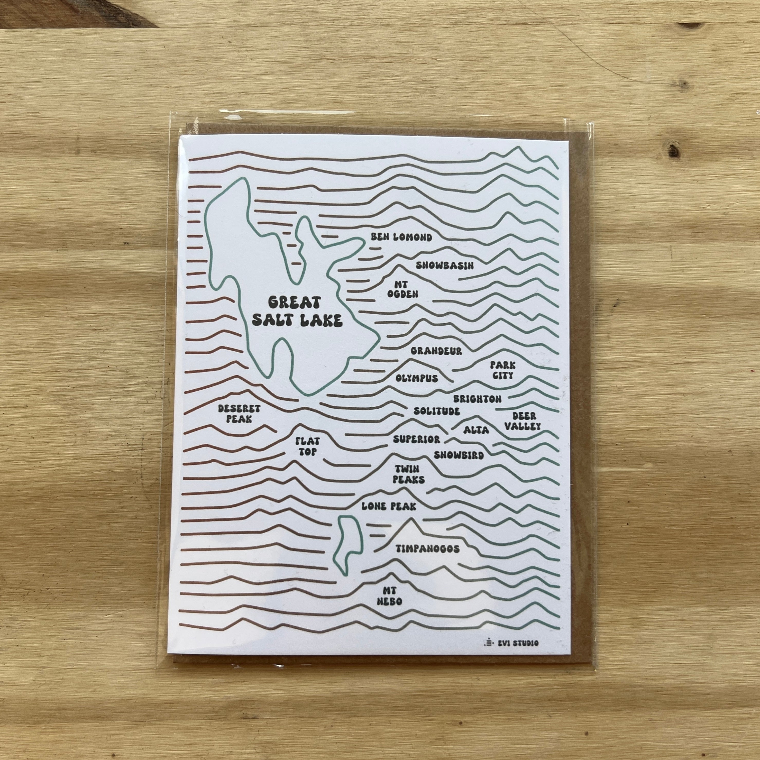 Salt Lake Wasatch Topo Card