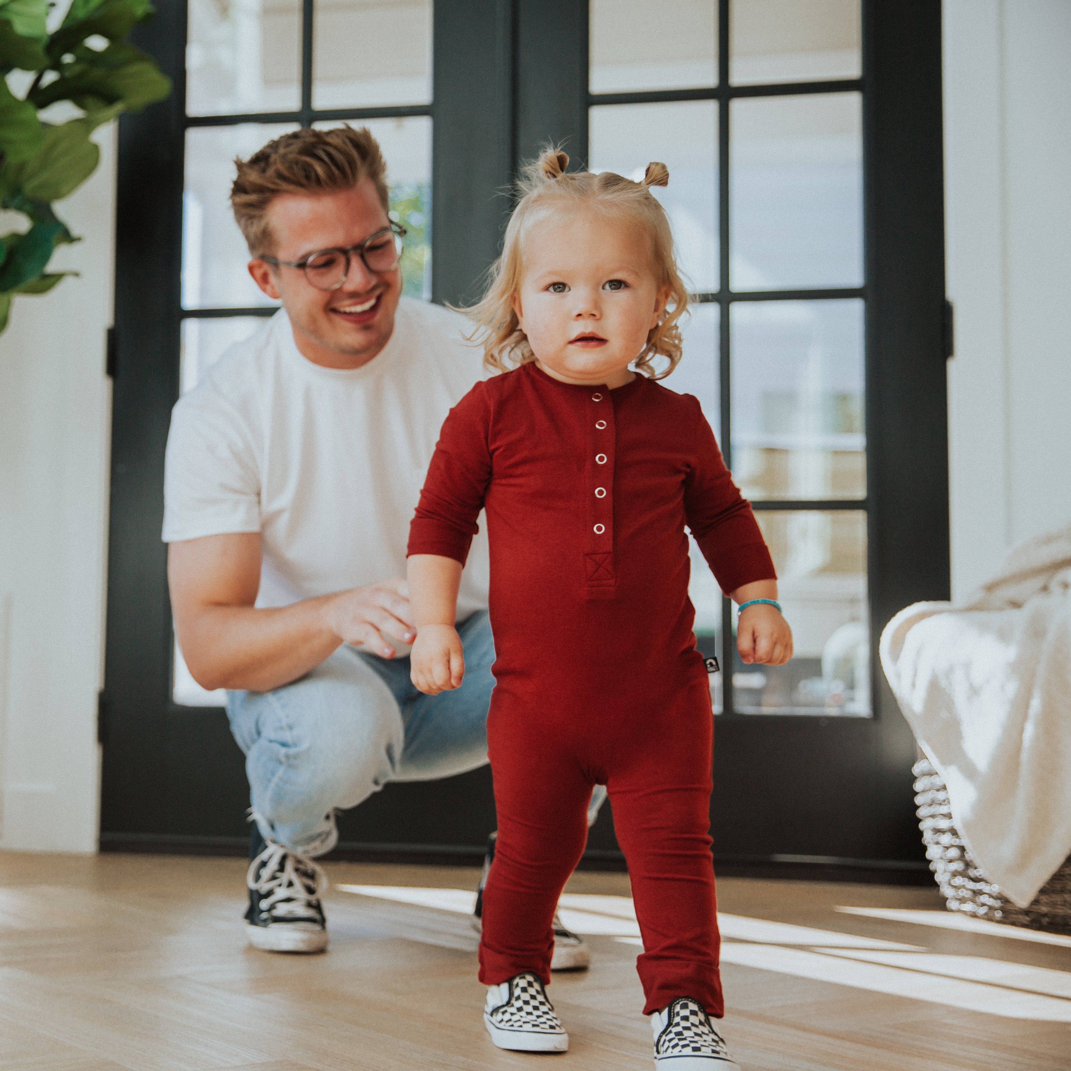 Essentials Rag Romper - 'Brick Red'