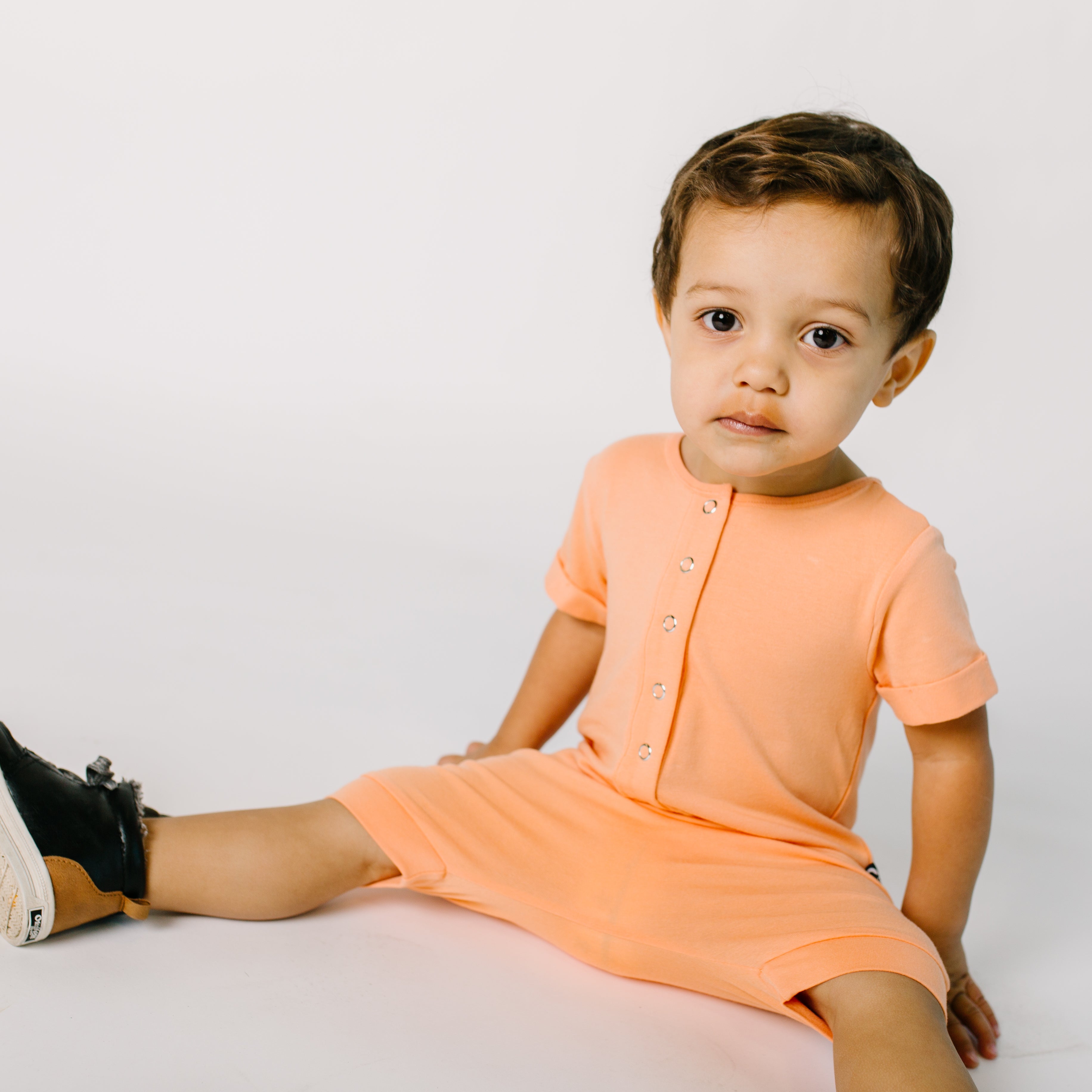 Essentials Rag Romper - 'Light Coral'