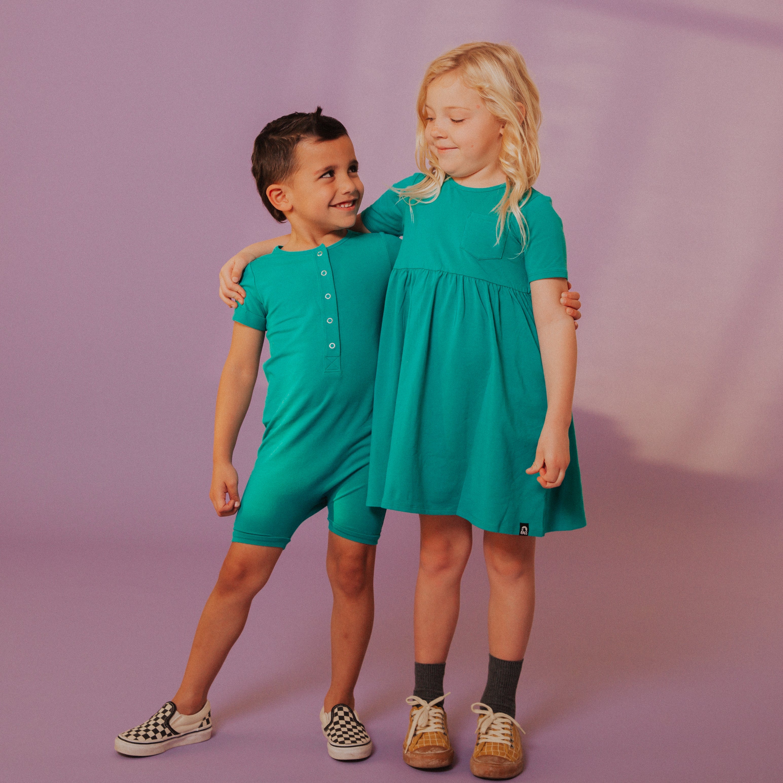 Essentials Short Sleeve Dress - 'Teal'