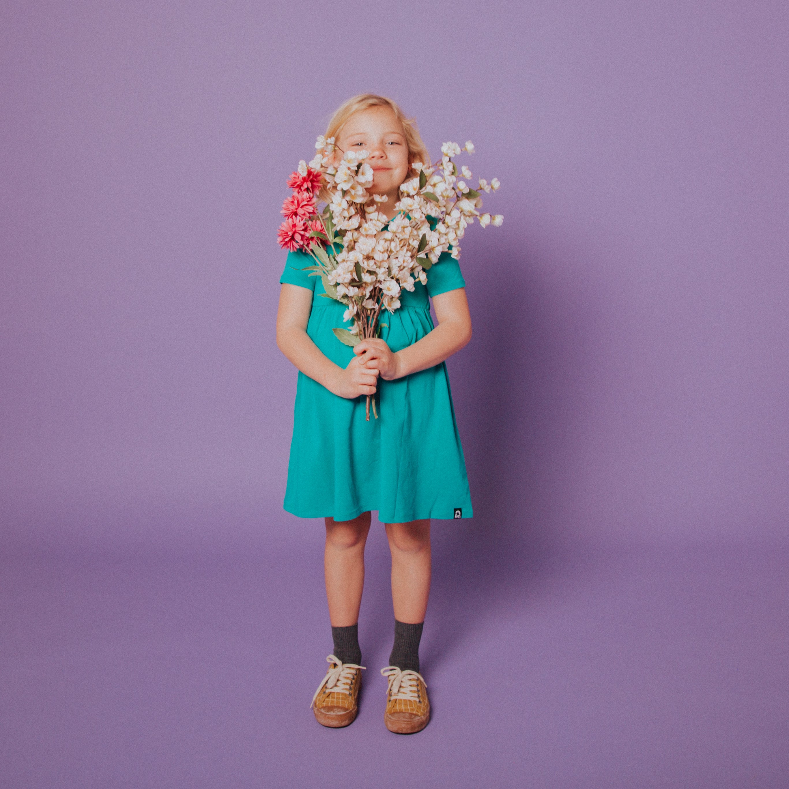 Essentials Short Sleeve Dress - 'Teal'