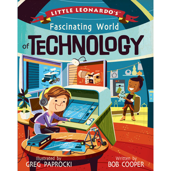 With original Renaissance man Leonardo da Vinci as inspiration, this fascinating new volume in the Little Leonardo series introduces kids to the wonders of technology and the people who create it. Learn how nine fields of technology are present in nearly every aspect of our lives. From the invention of the wheel several thousand years ago to the increasing miniaturization of our computers, smartphones, and other electronic devices, we’ve always been looking for new ways technology can make our lives easier.