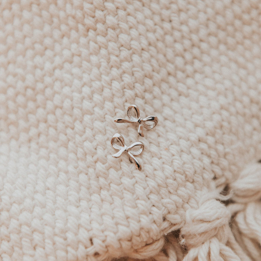 Ella Bow Studs - Mauve Jewelry Co.