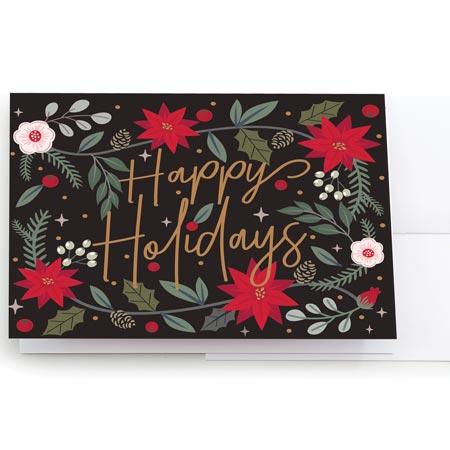 Say "season's greetings" in a unique way with these Holiday Botanicals notecards. Each card features a beautiful and festive botanical design, perfect for sending holiday wishes to loved ones. Spread joy this holiday season with these quirky and fun notecards.