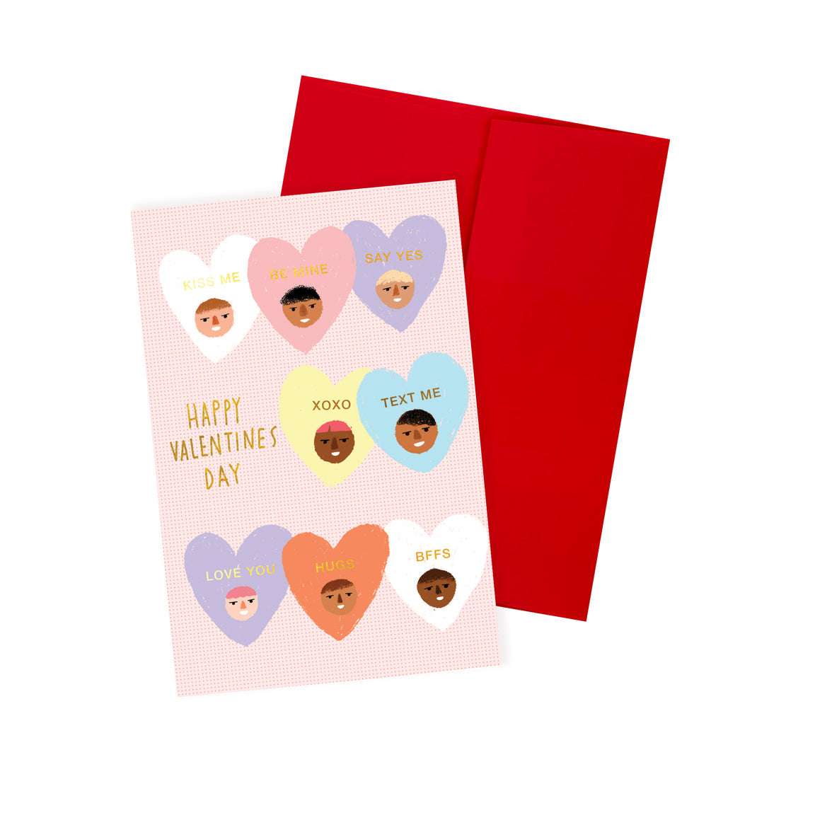 Conversation Hearts - Valentine Card
