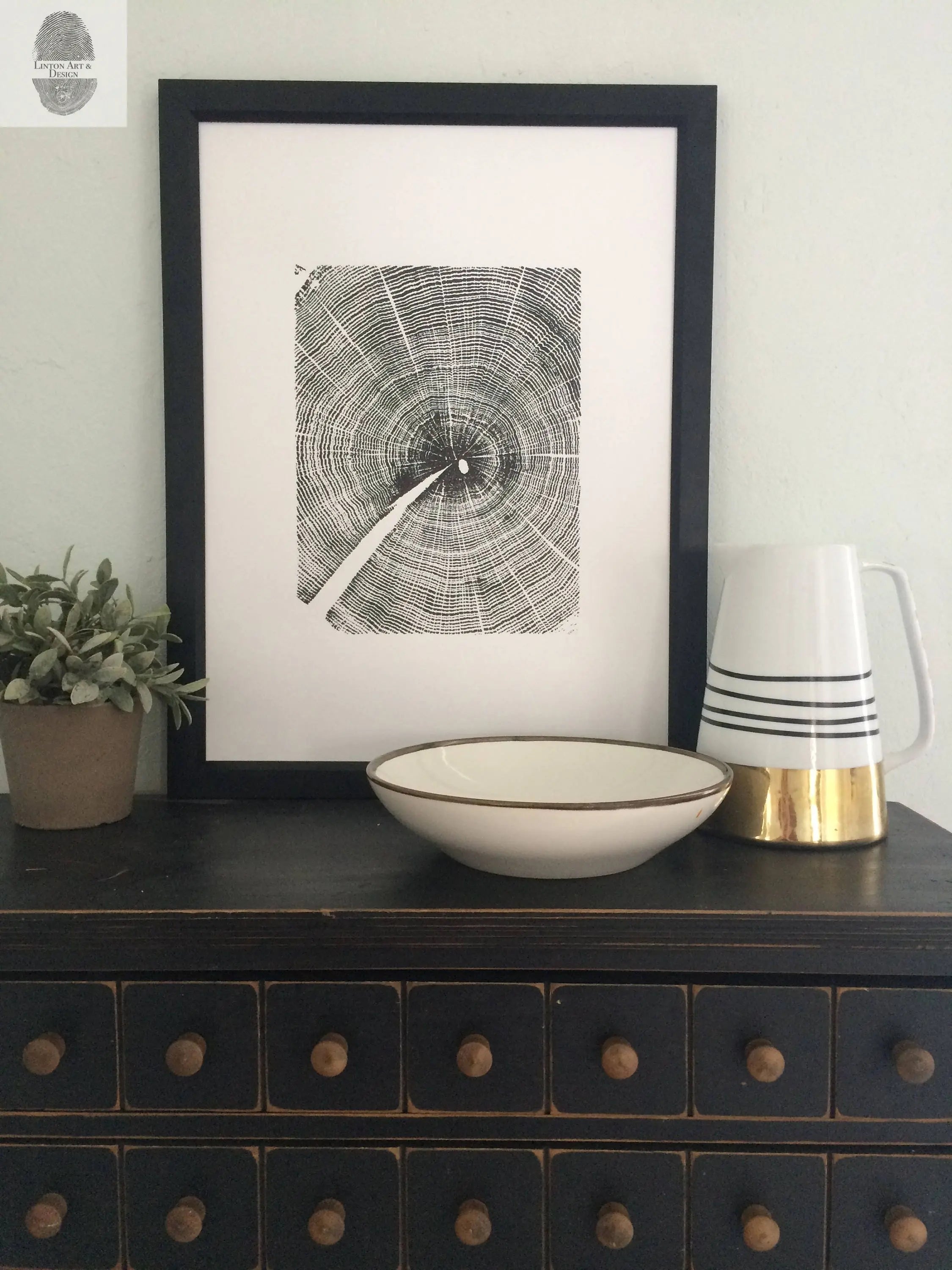 Oak Tree Ring Print- 18x24 print