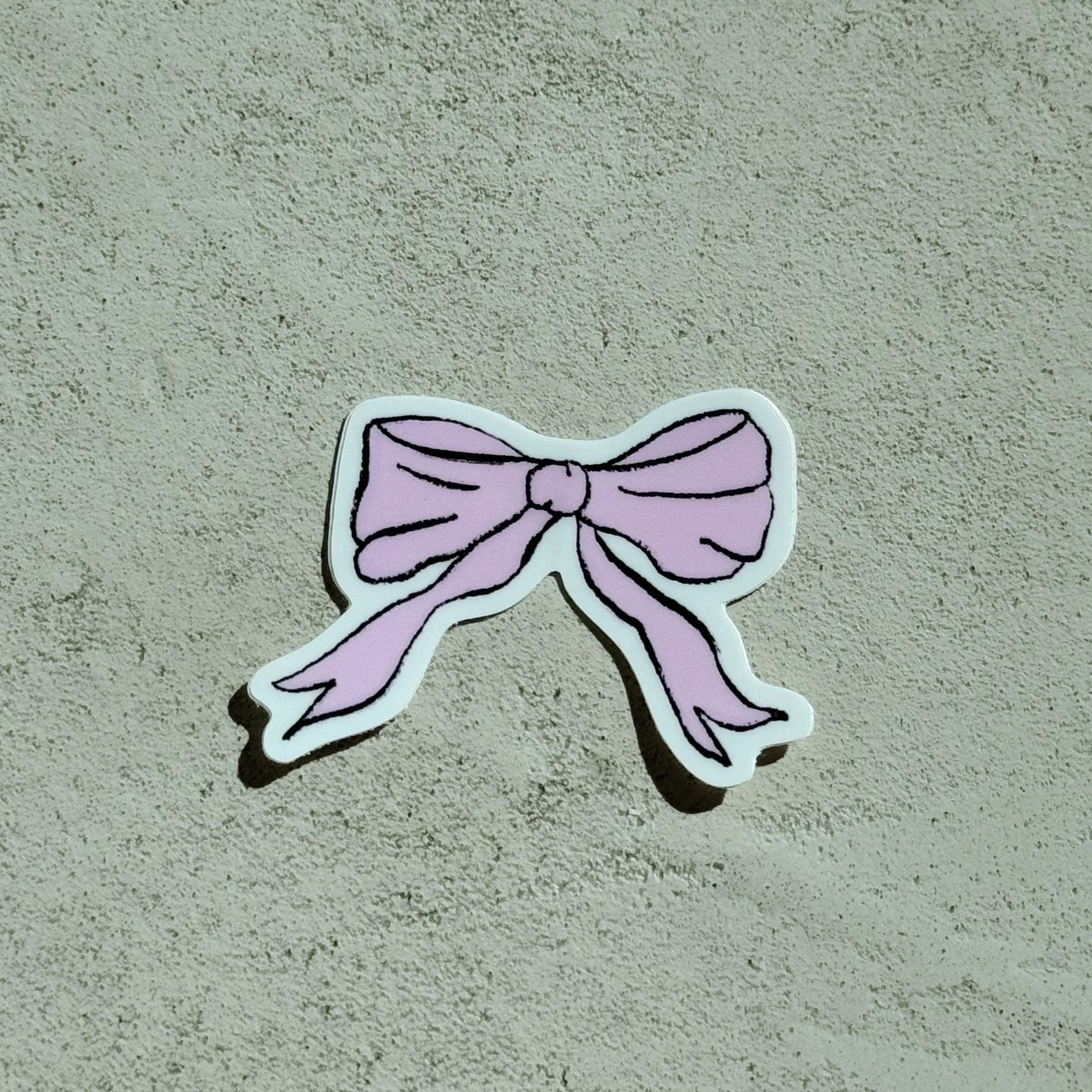 pink bow sticker
