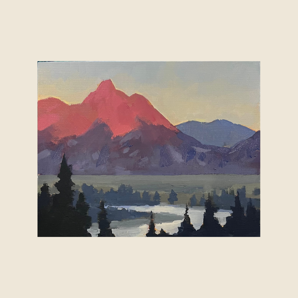 Teton Sundown - Original Art - Road Trip Art Show