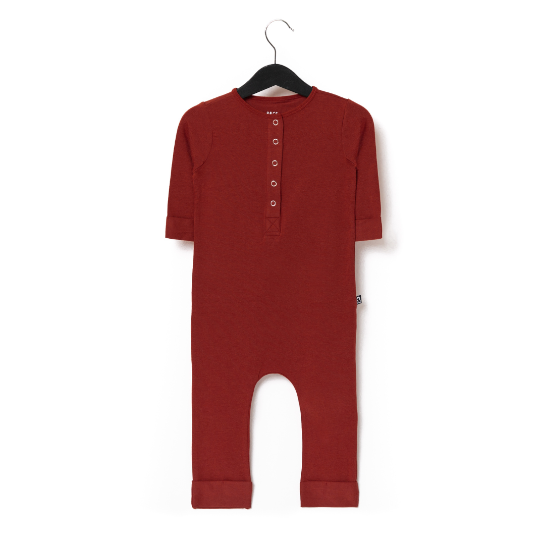 Essentials Rag Romper - 'Brick Red'