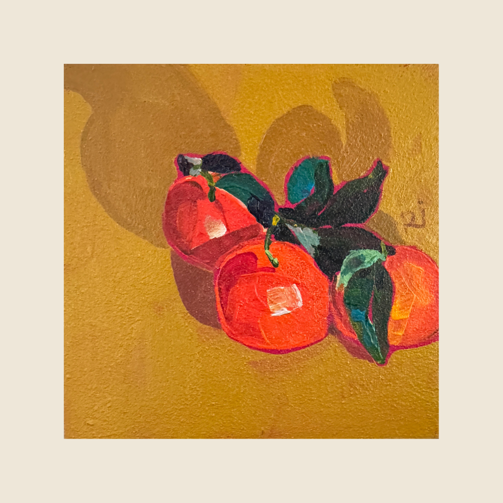 "Cuties on Mustard" - Original Painting - New Beginnings Art Show