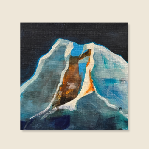 "Mount Timpanogos 2" - Original Painting - Winter Solstice Art Show