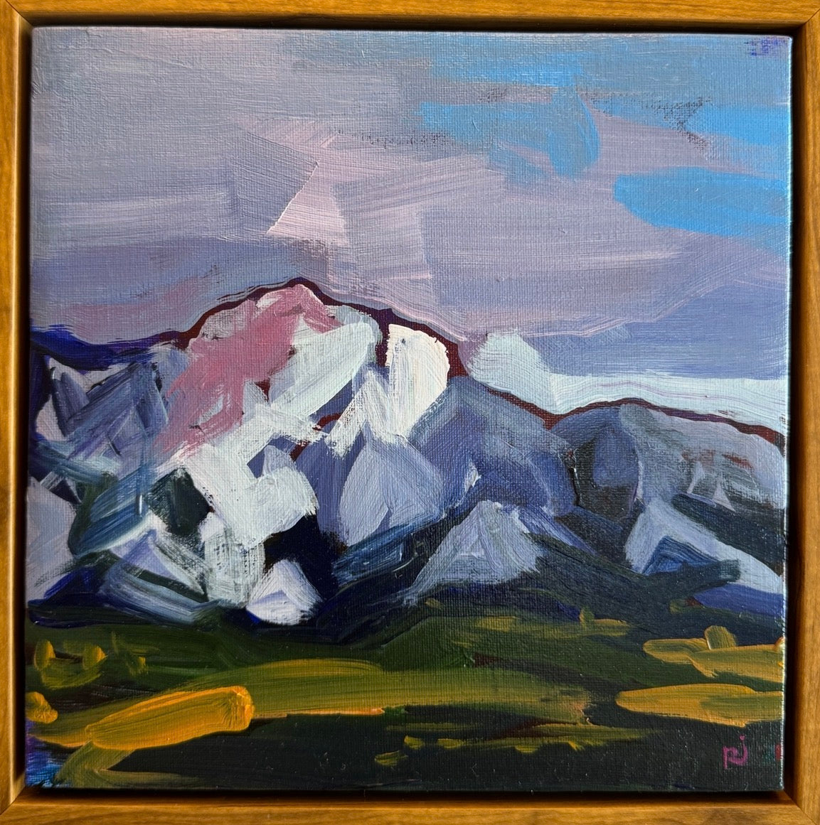 "Mt. Olympus and the SLC Valley" - Original Painting - Winter Solstice Art Show
