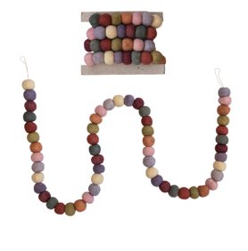 Welcome to the holidays with a bang! Our handmade wool felt garland "Merry Christmas" is ready to spruce up your decor. Hang it up and spread holiday cheer in your home - no ladders or grumpy elves required!     Color  Multi Color - Natural  Size  72"L 