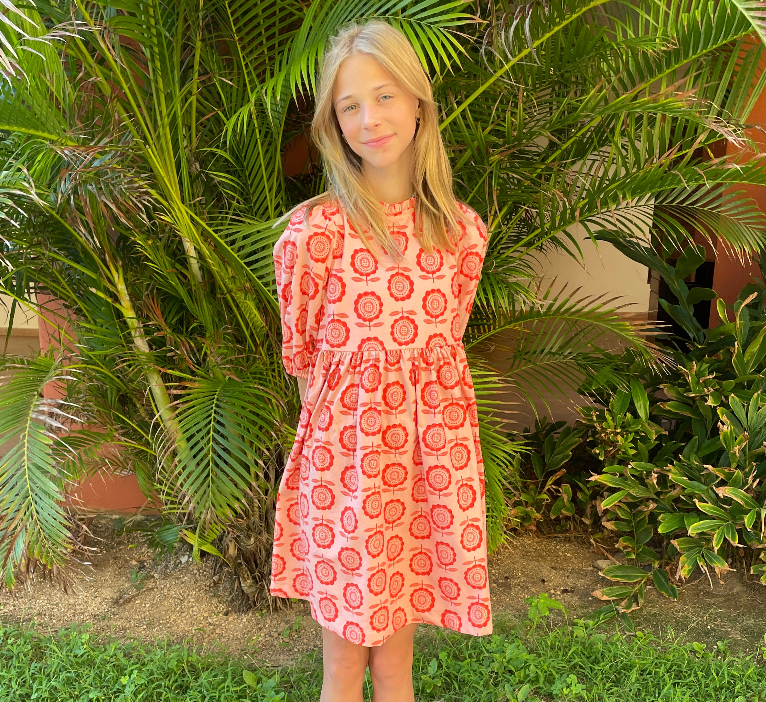 The Goldie - Floral Mustard Dress