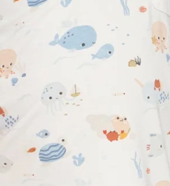 Snuggle, Swaddle, Sleep, Repeat. Our soft and adorable print swaddles are sure to delight everyone! A versatile design that's great for swaddling, nursing, cuddling and so much more.&nbsp; Cute Ocean