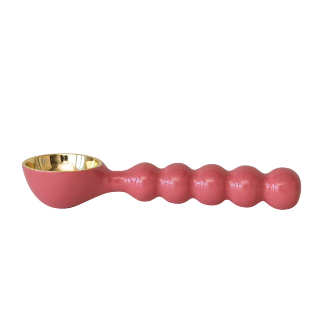 Get the perfect scoop with our Enameled Aluminum Ice Cream Scoop - a durable, lightweight tool that makes dishing out your favorite frozen treat a breeze! With its enameled aluminum design, you'll have a scoop that's both functional and stylish. Treat yourself to easy dessert prep today! 9-1/4"L