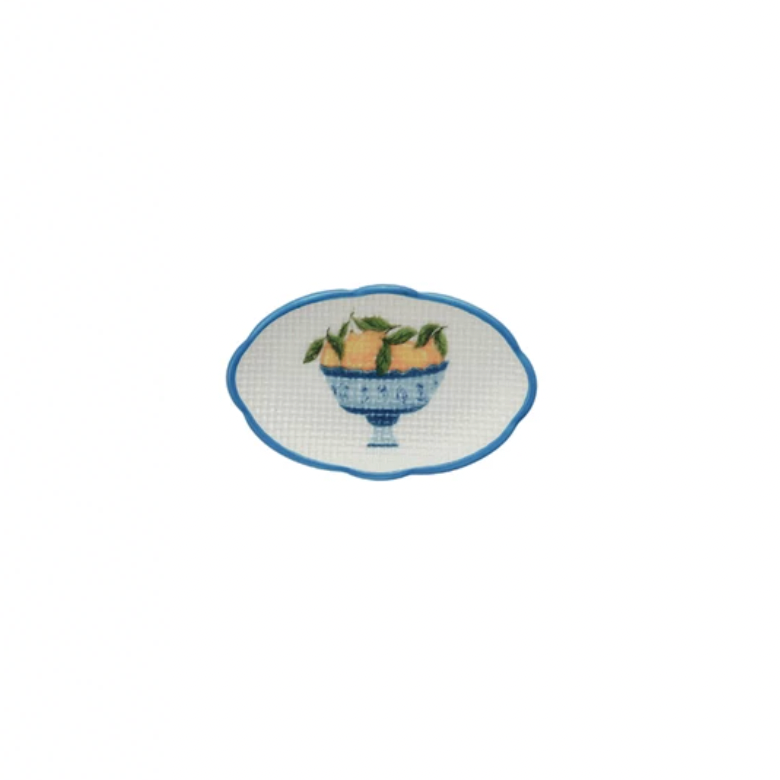 This Teeny Tiny Textured Stoneware Dish is a must-have for any fruit lover! Crafted with intricate detailing, this dish is perfect for serving up your trinkets or using as a decorative piece. Its small size makes it perfect for any space, while its stoneware material ensures durability.