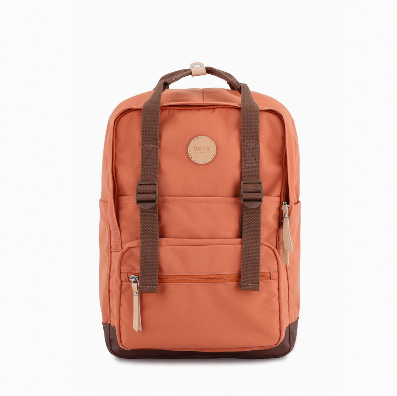 Stay organized and protected with the Laptop Waterproof Backpack in orange with brown straps. Designed to keep your laptop safe from water and daily wear, this backpack offers durable, water-resistant material and ample storage for your essentials. Its comfortable straps and sleek design make it perfect for work, school, or travel, giving you peace of mind wherever you go.