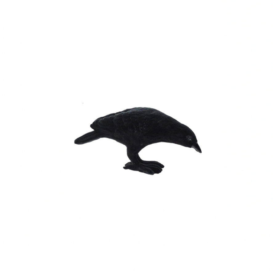 FLOCKED CROW HEAD DOWN