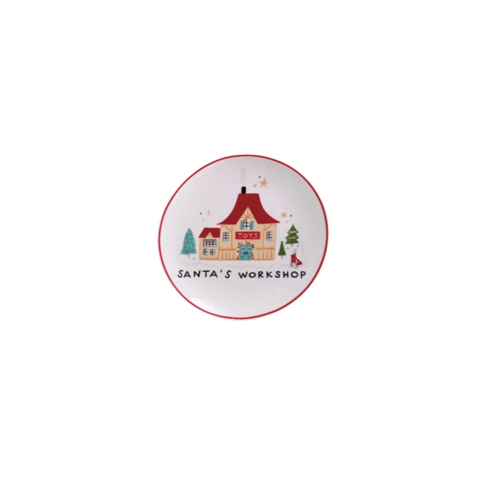 Santa's Workshop Stoneware Plate