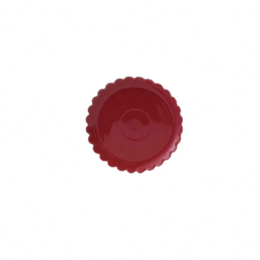 Stoneware Scalloped Plate - Red