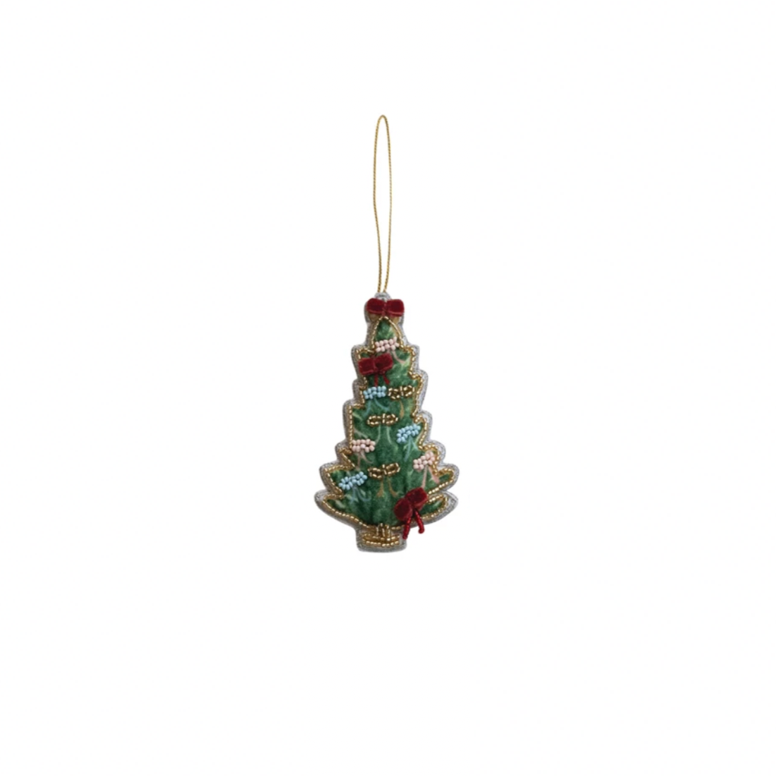 Decorative Christmas tree ornament on a white background