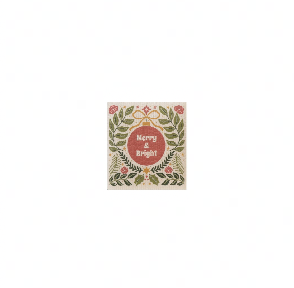Reusable Cellulose Sponge Cloth - Merry & Bright