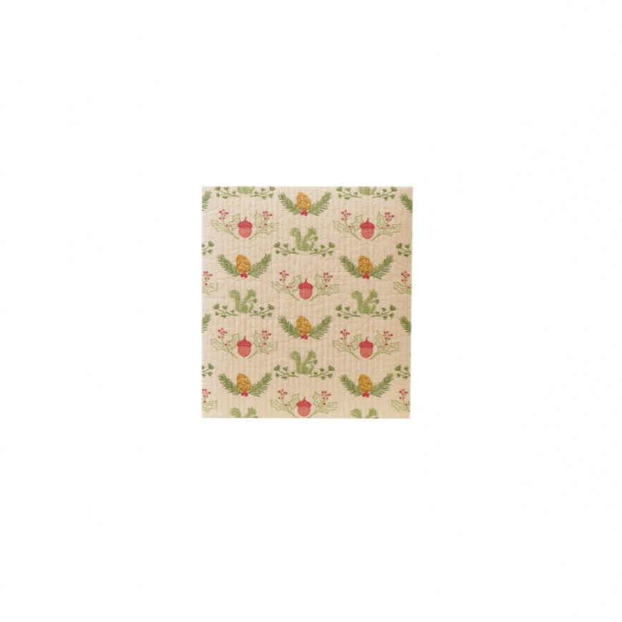 Reusable Cellulose Sponge Cloth - Woodland Holiday