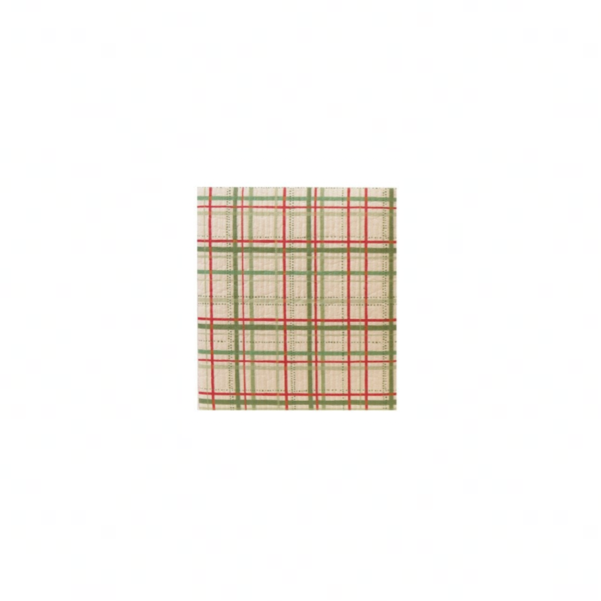 Reusable Cellulose Sponge Cloth - Holiday Plaid