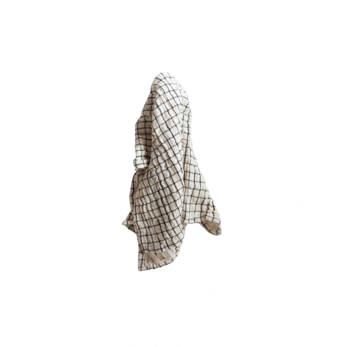 Cotton Double Cloth Napkins with Grid Pattern