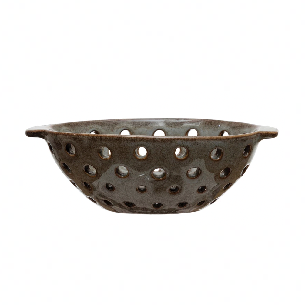 Stoneware Berry Bowl with Glaze