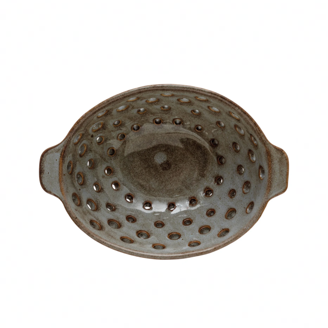 Stoneware Berry Bowl with Glaze